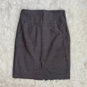 Banana Republic Cotton Wool Pencil Skirt Pockets in Gray, size 4